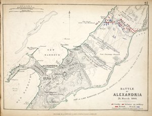 Map of the Battle of Alexandria, published by William Blackwood and Sons, Edinburgh and London